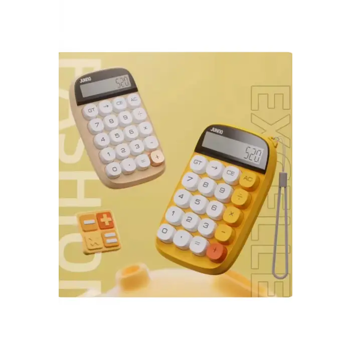 Sevimli Kare Tuşlu 10 Haneli Ldc Ekran Hesap Makinası Sarı