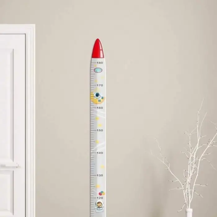 Sevimli Sarı Zürafa Yeşil Dinazor Deniz Kızı Roket Ağaç Boy Ölçüsü Sticker