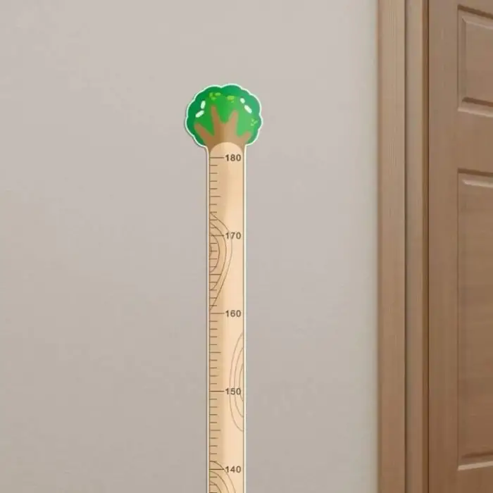 Sevimli Sarı Zürafa Yeşil Dinazor Deniz Kızı Roket Ağaç Boy Ölçüsü Sticker