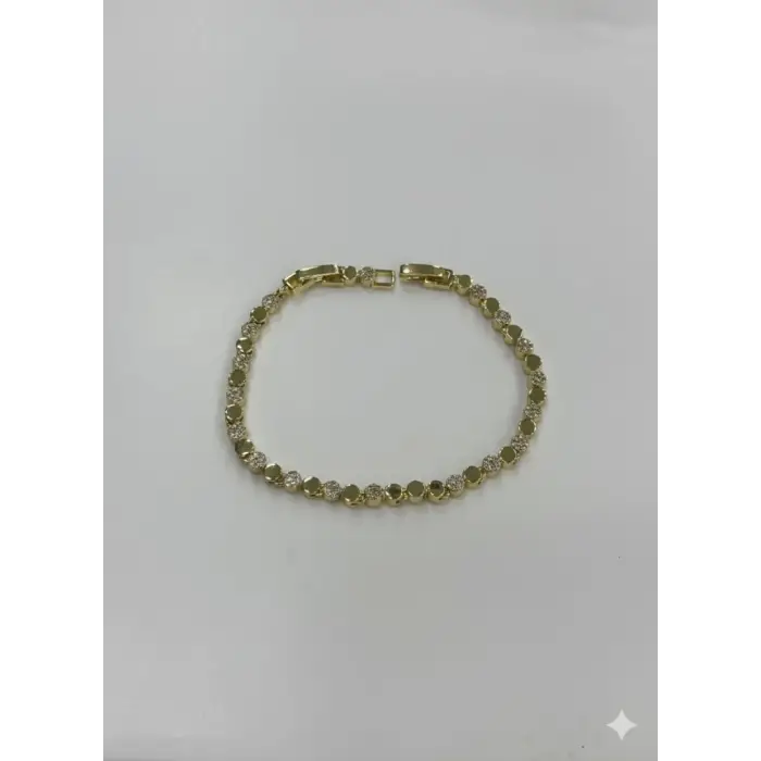 Sıralı Daire Taşlı Cm Bileklik