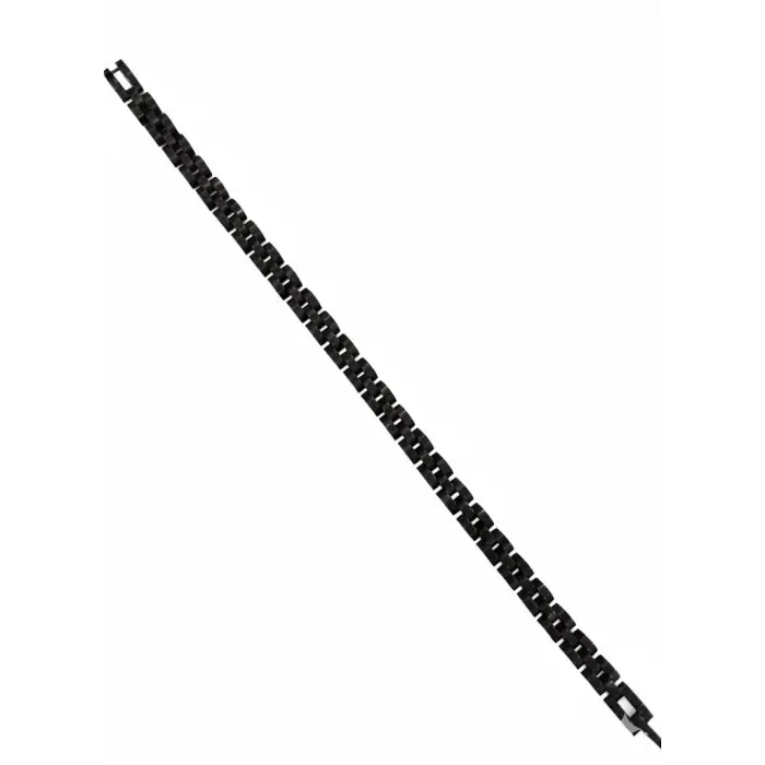 Siyah Çelik  Erkek Çelik Bileklik Boy 21.5 Cm / En 0.6 Mm  - Ebl0074