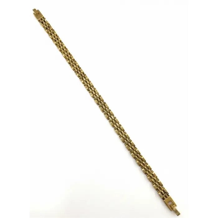Çelik  Erkek Çelik Bileklik Boy 21.5 Cm / En 0.6 Mm  - Ebl0082