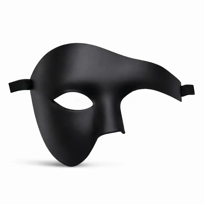 Siyah Yarım Erkek Maske – Phantom Parti  Balo Maskesi