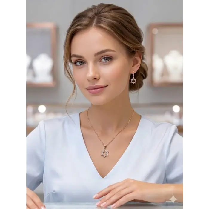Taşlı Yıldız Tasarımlı Set