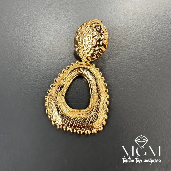 Taşsız Gold Kaplama Küpe