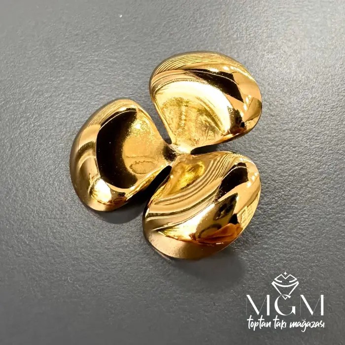Taşsız Gold Kaplama Küpe