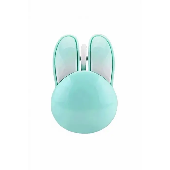 Tavşan Figürlü Kablosuz Mouse Pil Dahil Etiket Hediyeli Mavi