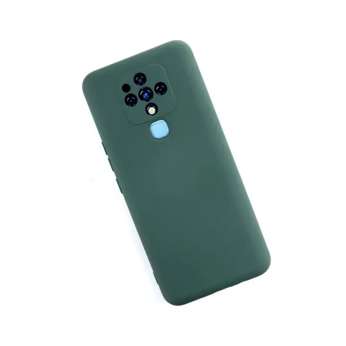 Tecno Camon 16 Kılıf Nano İçi Kadife Silikon - Koyu Yeşil