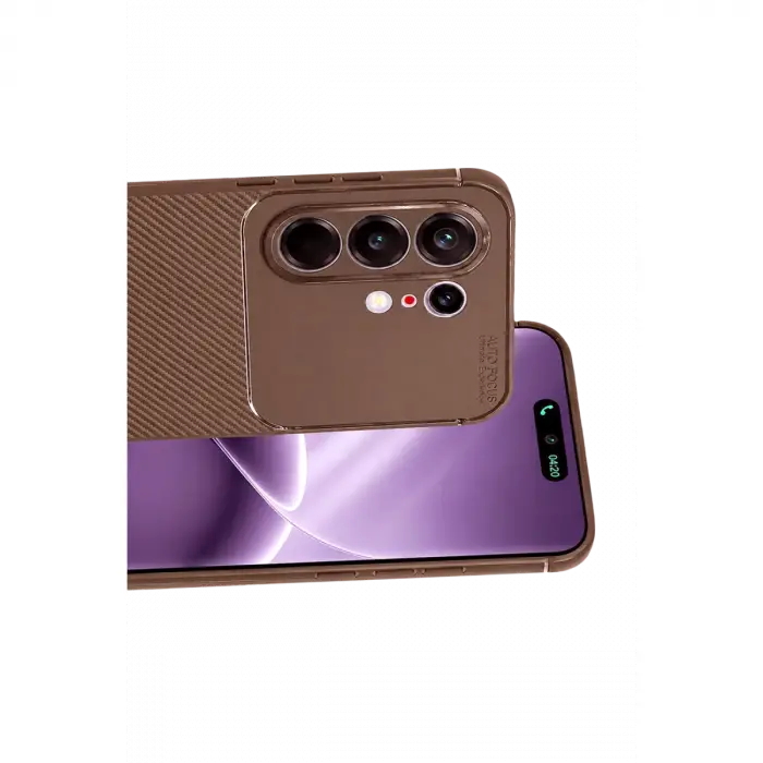 Tecno Camon 50 Pro 5g Auto Focus Karbon Kapak - Kahverengi