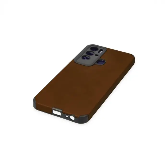 Tecno Pova Neo Kılıf Loop Deri Silikon - Kahverengi