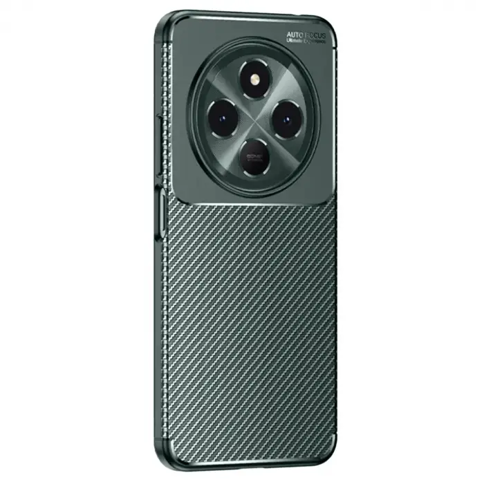 Tecno Spark 30c Kılıf Auto Focus Karbon Kapak - Koyu Yeşil