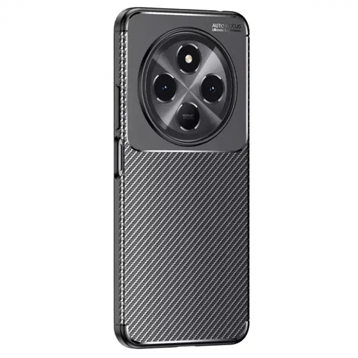 Tecno Spark 30c Kılıf Auto Focus Karbon Kapak - Siyah