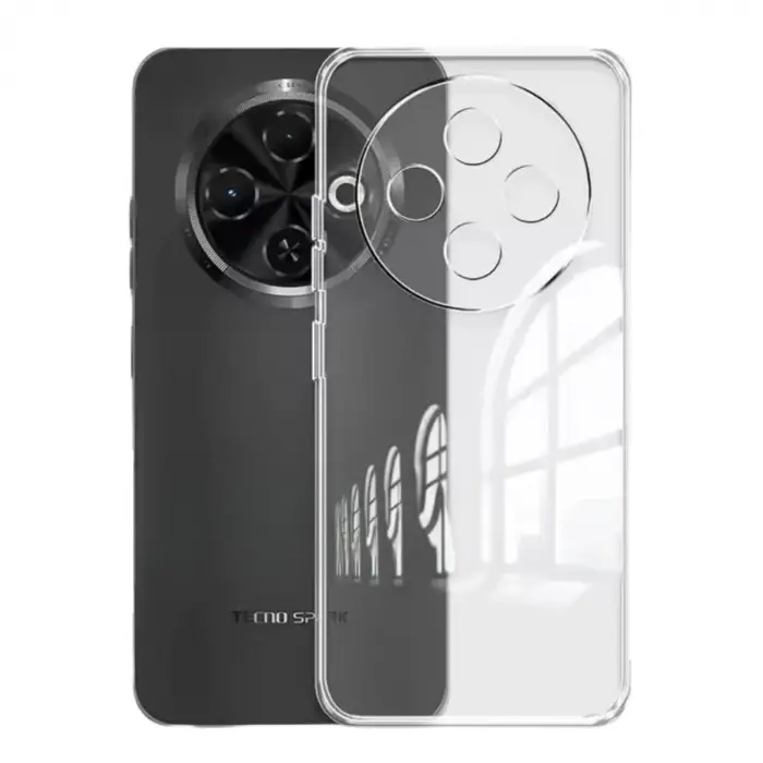 Tecno Spark 30c Kılıf Lüx Şeffaf Silikon