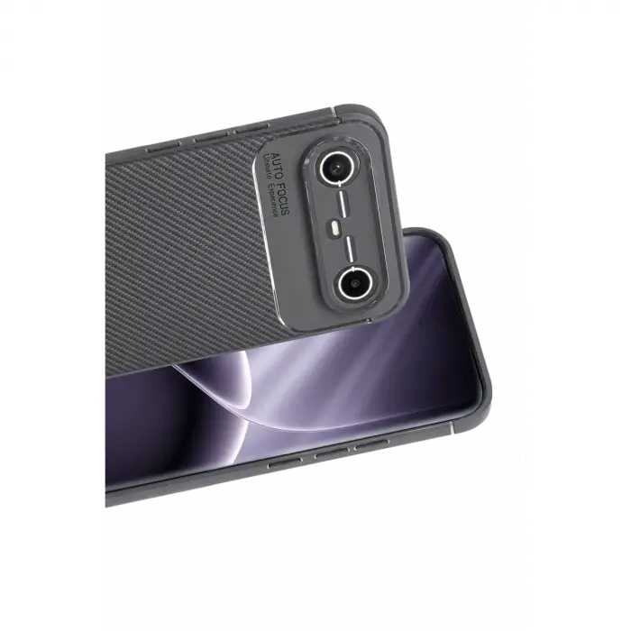 Tecno Spark Slim 5g Auto Focus Karbon Kapak - Gri