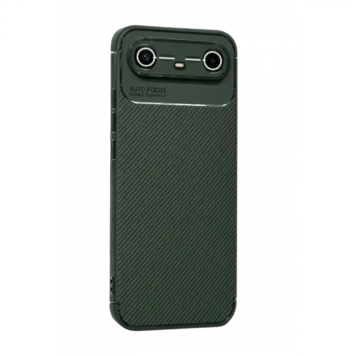 Tecno Spark Slim 5g Auto Focus Karbon Kapak - Koyu Yeşil