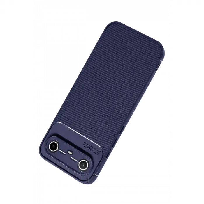 Tecno Spark Slim 5g Auto Focus Karbon Kapak - Lacivert
