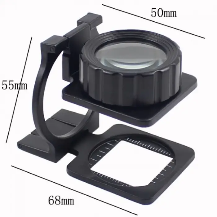Tekstilciler Için  Kumaş Kontrolü Büyüteç,katlanan, Metal 15x Büyütme