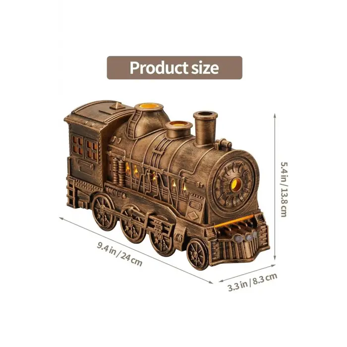 Tren Şeklinde Buharlı Oda Hava Nemlendirici Işık Buhar Makinesi Kumandalı