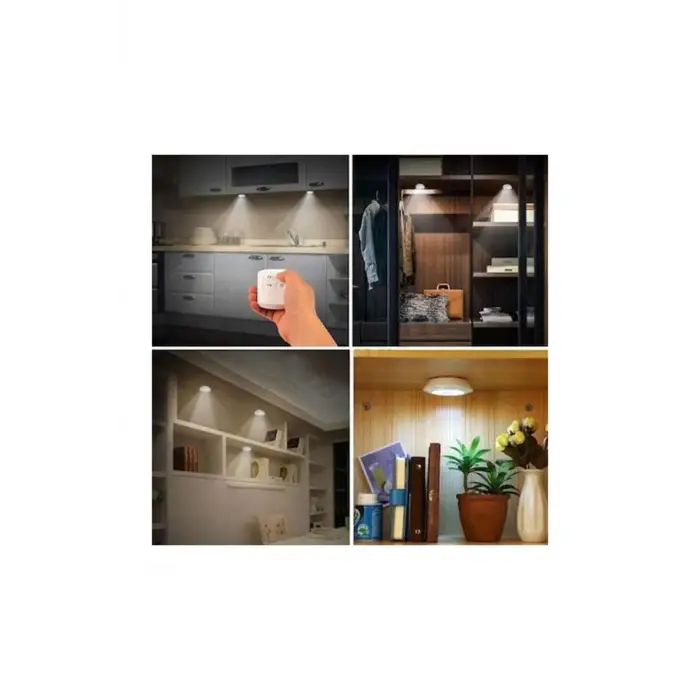 Uzaktan Kumandalı 3 Lü Spot Led Lamba Kablosuz Pilli Işıldak