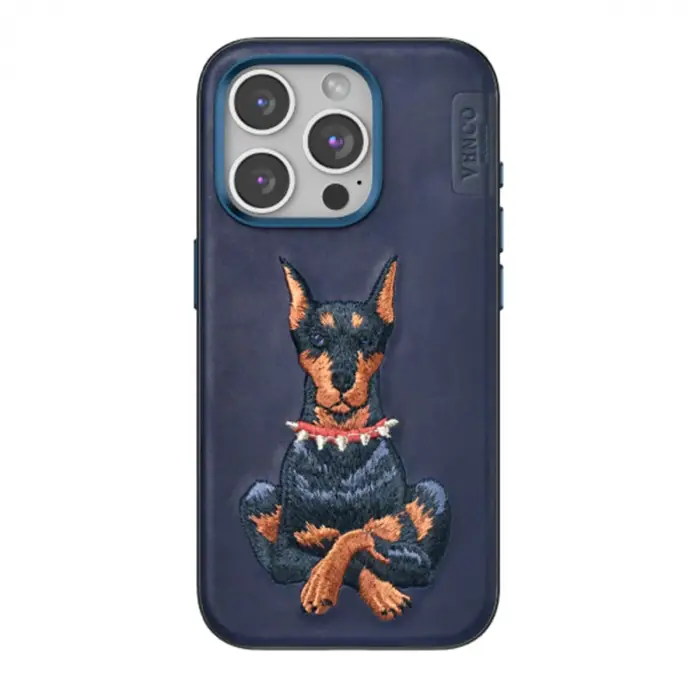 Venco İphone 15 Pro Perma Desenli Kapak - Lacivert