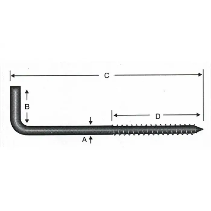 Vidalı Korniş Çivi No:8 - 4x80 - 10 Adet
