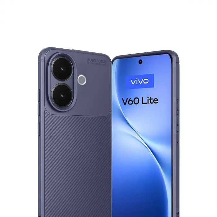 Vivo V60 Lite Auto Focus Karbon Kapak - Lacivert