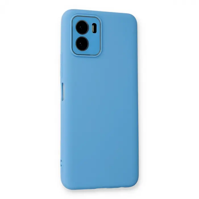 Vivo Y15s Kılıf Lansman Glass Kapak - Mavi