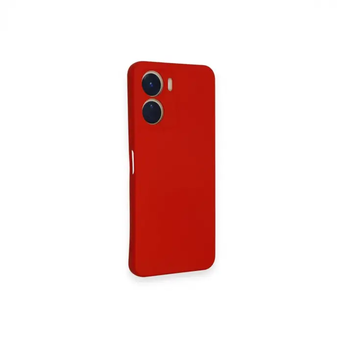 Vivo Y16 Kılıf Nano İçi Kadife Silikon - Kırmızı