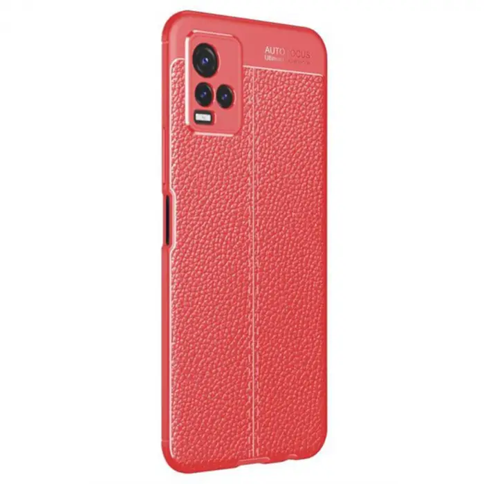 Vivo Y21s Kılıf Auto Focus Kapak - Kırmızı