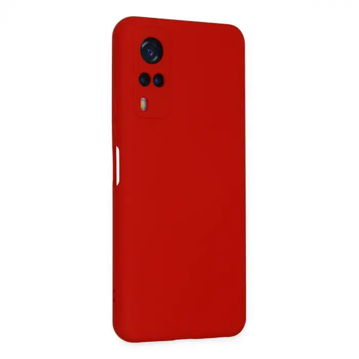 Vivo Y53s Kılıf Nano İçi Kadife Silikon - Kırmızı