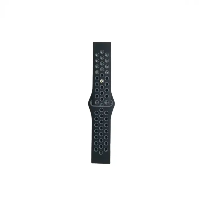 Watch 20mm Spor Delikli Kordon (SAAT DEĞİLDİR) - Siyah-gri