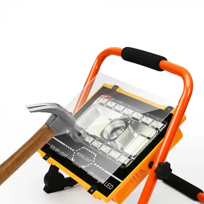 Wt-734 P70 Led Solar Panel Şarjlı Taşınabilir Projektör (176 Smd + Yan Led)