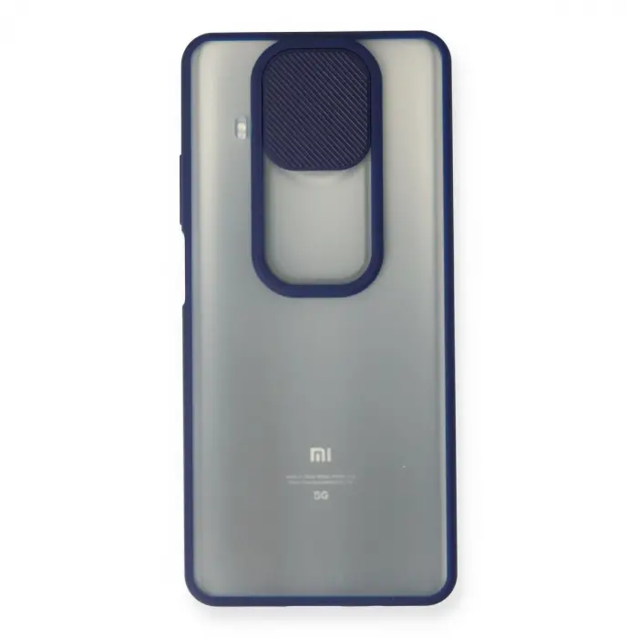 Xiaomi Mi 10t Lite Kılıf Palm Buzlu Kamera Sürgülü Silikon - Lacivert