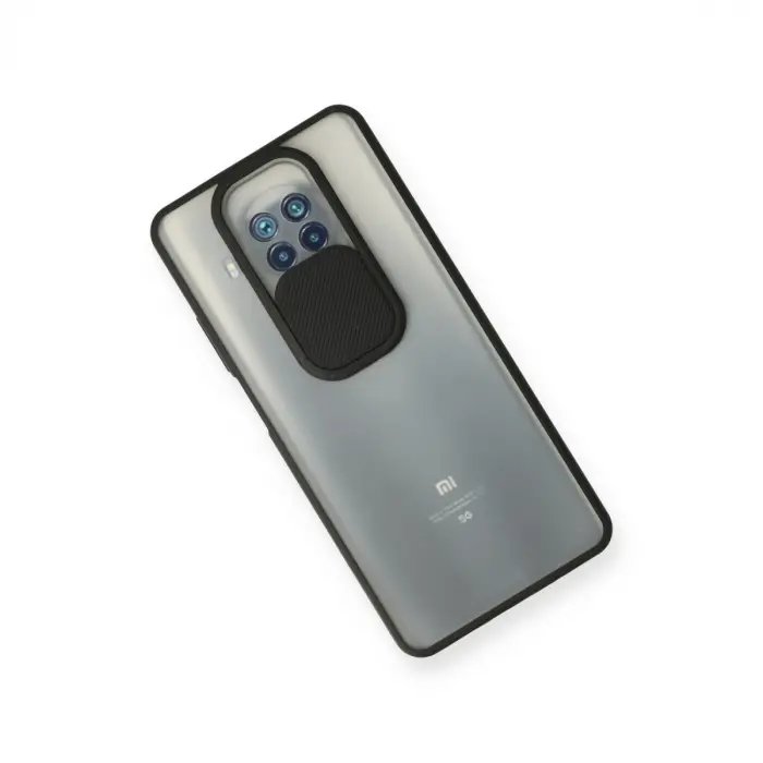 Xiaomi Mi 10t Lite Kılıf Palm Buzlu Kamera Sürgülü Silikon - Siyah