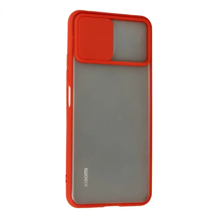 Xiaomi Mi 11 Lite Kılıf Palm Buzlu Kamera Sürgülü Silikon - Kırmızı