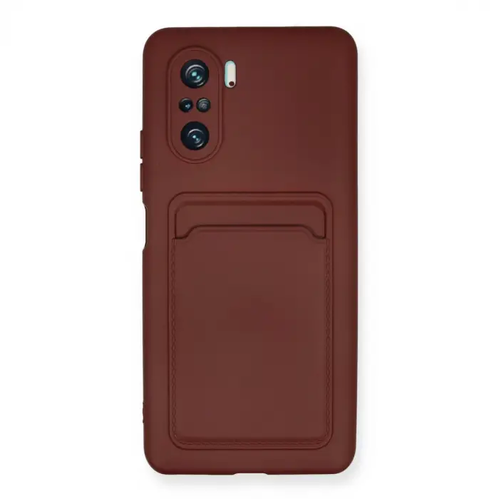 Xiaomi Mi 11i Kılıf Kelvin Kartvizitli Silikon - Bordo