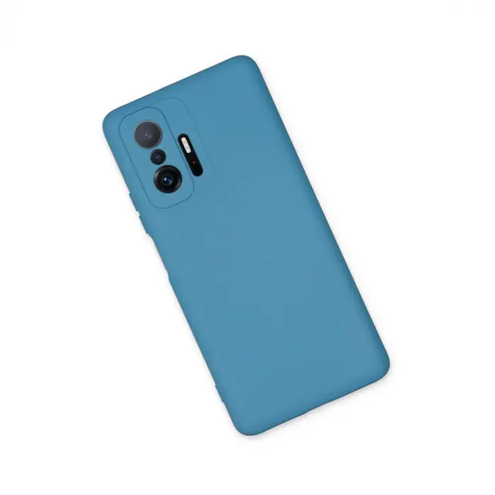 Xiaomi Mi 11t Pro Kılıf Nano İçi Kadife Silikon - Mavi