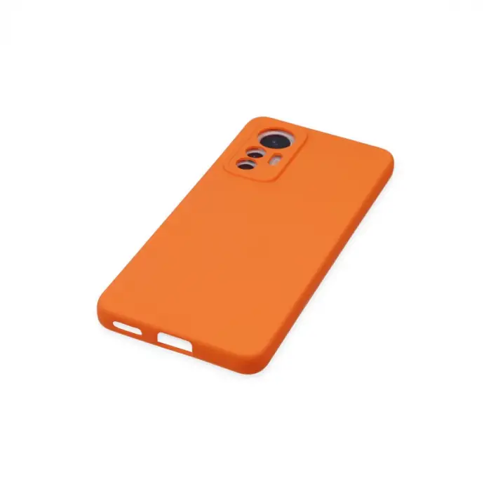 Xiaomi Mi 12 Lite Kılıf Nano İçi Kadife Silikon - Turuncu
