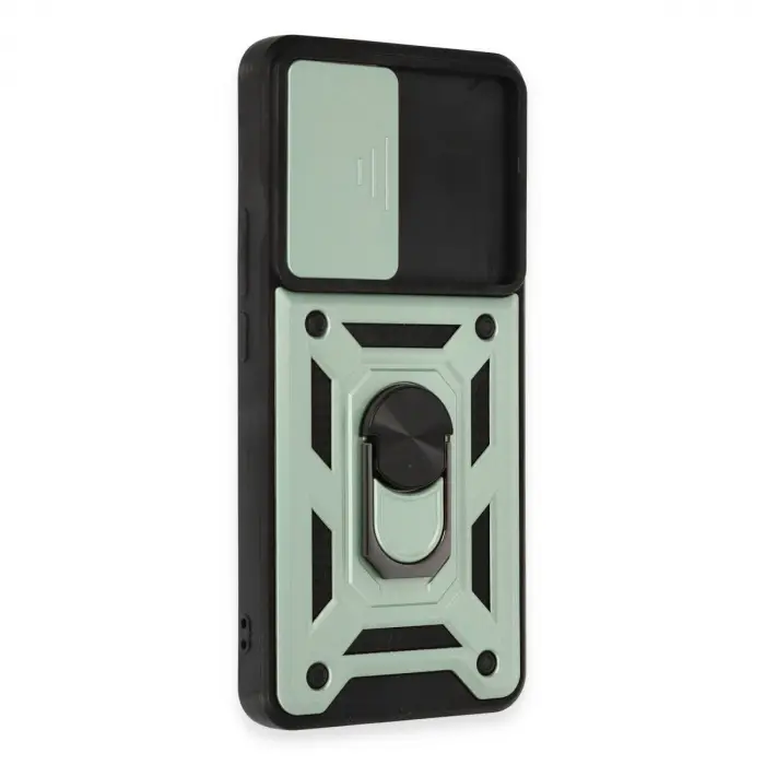 Xiaomi Mi 12t Pro Kılıf Pars Lens Yüzüklü Silikon - Yeşil