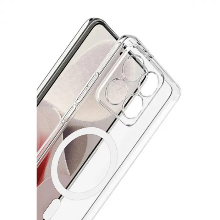 Xiaomi Mi 14t Pro Combo Sert Şeffaf Magsafe Kapak - Şeffaf