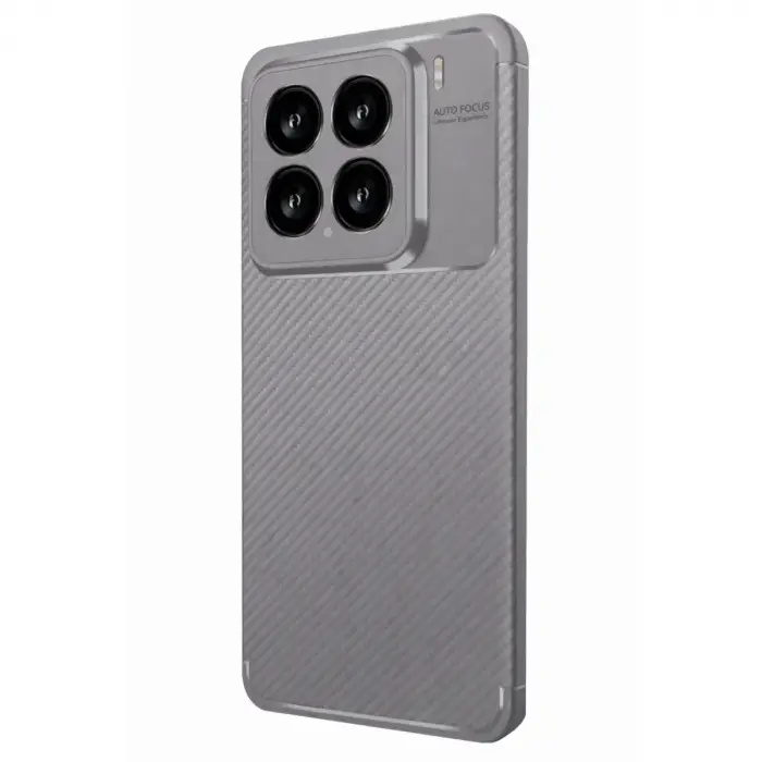 Xiaomi Mi 15 Kılıf Auto Focus Karbon Kapak - Gri