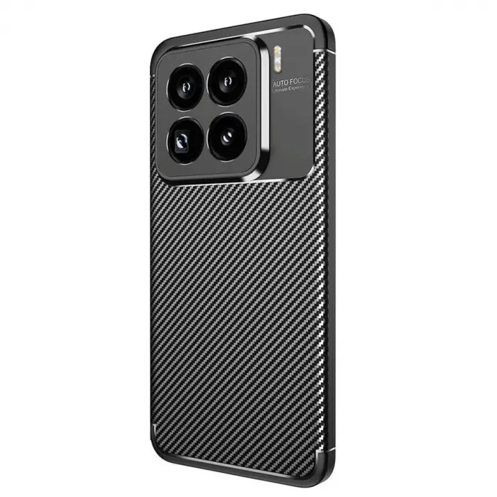Xiaomi Mi 15 Pro Kılıf Auto Focus Karbon Kapak - Siyah