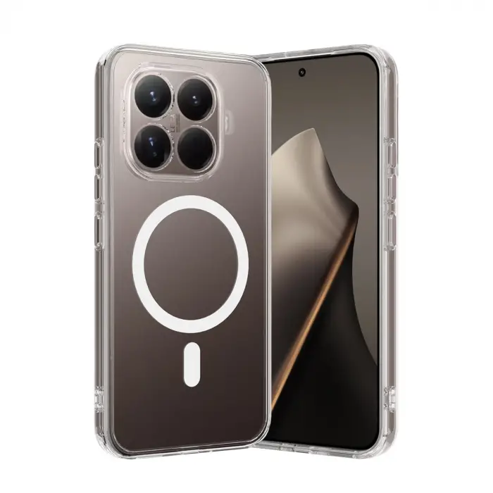 Xiaomi Mi 15t Pro Combo Sert Şeffaf Magsafe Kapak - Şeffaf