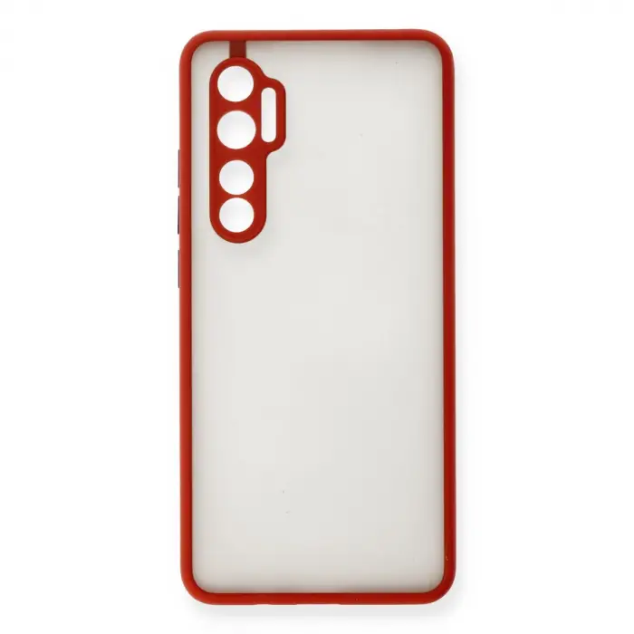 Xiaomi Mi Note 10 Lite Kılıf Montreal Silikon Kapak - Kırmızı