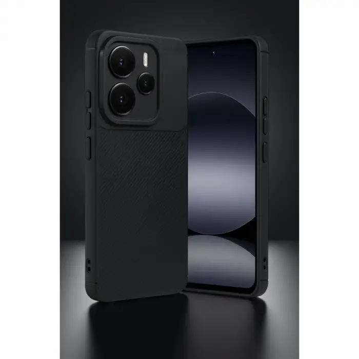 Xiaomi Note 14 5g Auto Focus Karbon Kapak - Siyah