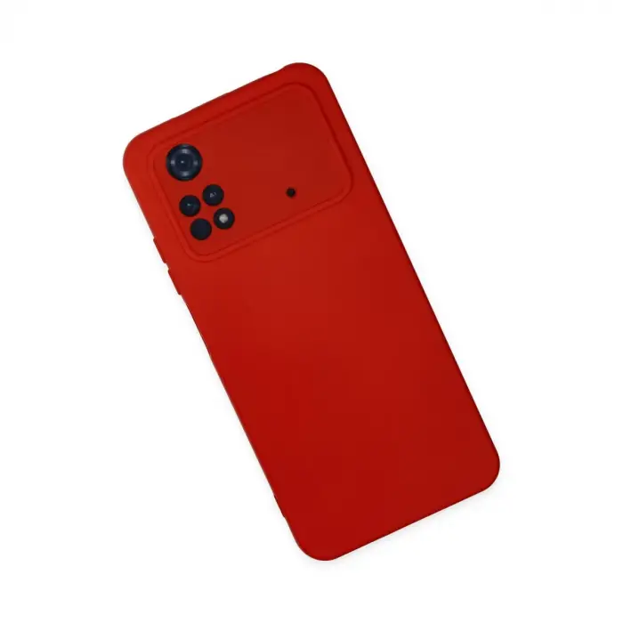 Xiaomi Poco M4 Pro 4g Kılıf Nano İçi Kadife Silikon - Kırmızı