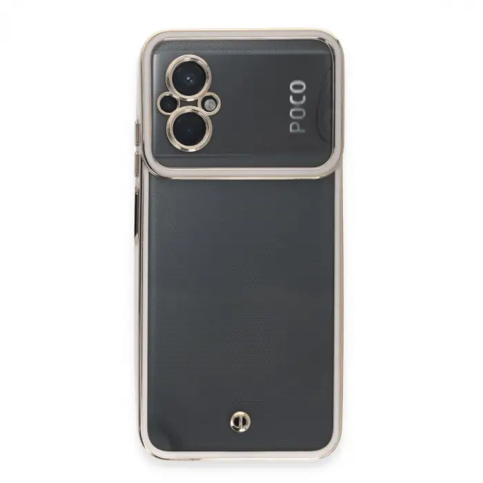 Xiaomi Poco M5 Kılıf Liva Lens Silikon - Beyaz