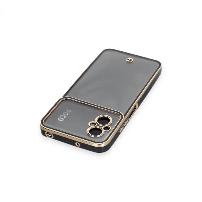 Xiaomi Poco M5 Kılıf Liva Lens Silikon - Siyah