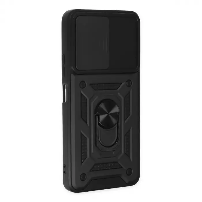 Xiaomi Poco X3 Gt Kılıf Pars Lens Yüzüklü Silikon - Siyah