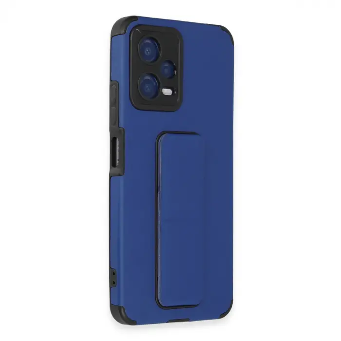 Xiaomi Poco X5 5g Kılıf Mega Standlı Silikon - Mavi